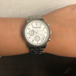 Michael Kors chronograph Mother of Pearl watch